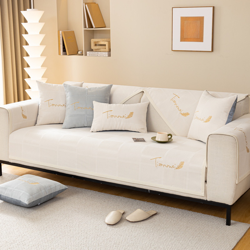 Picture of Autumn and Winter New Sofa Cushion Plush Seat Cushion Sofa Cover Plush Embroidery Modern Simple Non-slip Winter Thickened Cushion