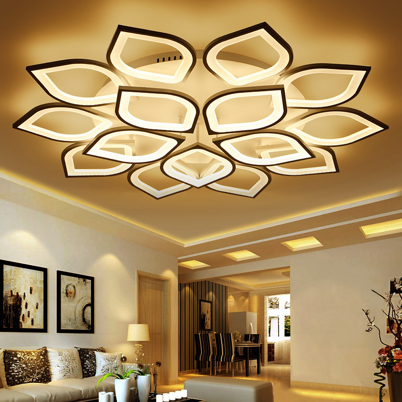 Cross-Border LED petal ceiling lamp living room simple modern creative personality art master bedroom flower-shaped atmospheric lamps