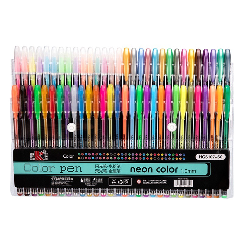 in stock wholesale mini 12 color 48 color glitter pen candy color marker pen suit highlighter 1.0 gel pen