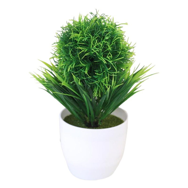 Simulation plant mini ball potted grass ball bonsai small tree home decoration flower ornaments creative cherry snow ball