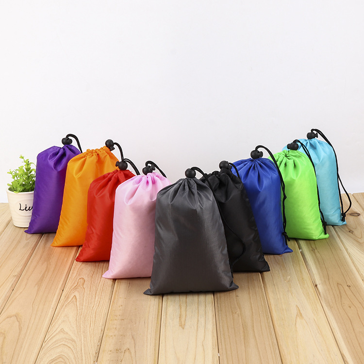 Picture of Simple Drawstring Bag Polyester Drawstring Pocket Lightweight Portable Storage Dust Bag Organizer Bag Outdoor Sports Handbag