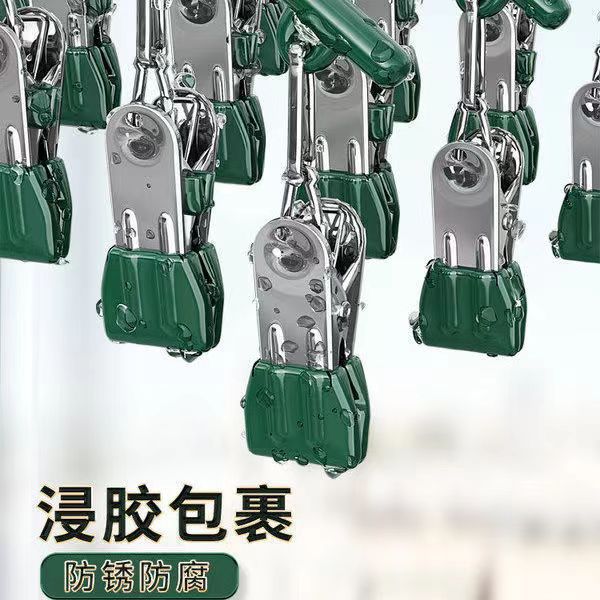 Picture of Stainless steel plastic dipping seamless socks rack multi-clip drying rack socks clip home student dormitory multi-functional drying artifact