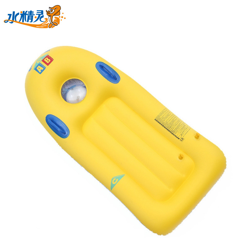 Cross-border ABC genuine goods inflatable floating row with handle foldable water inflatable floating bed children's surfboard wholesale