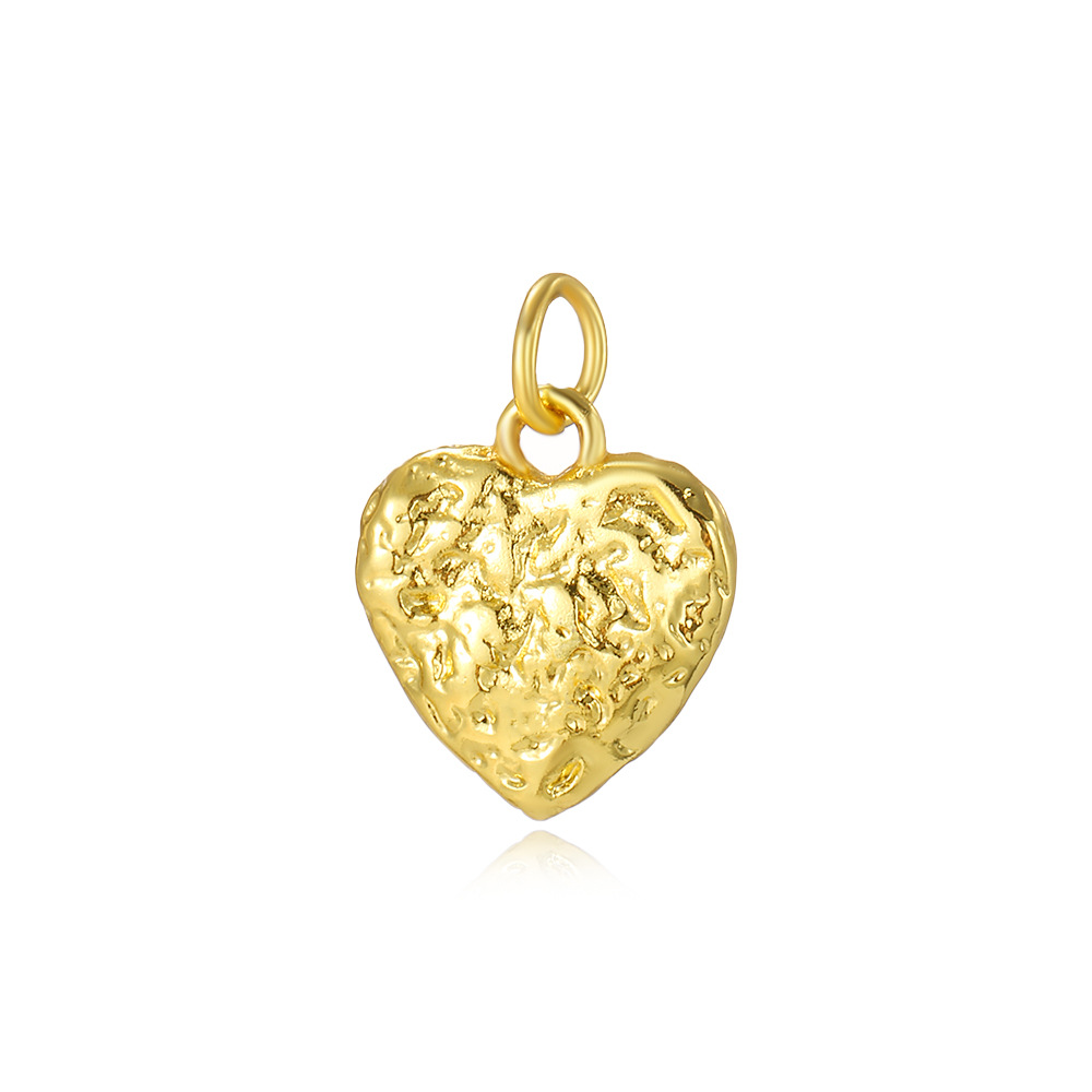 Picture of Exquisite and Small Irregular Convex Love Pendant Gloss Peach Heart Pendant DIY Bracelet Necklace Accessories