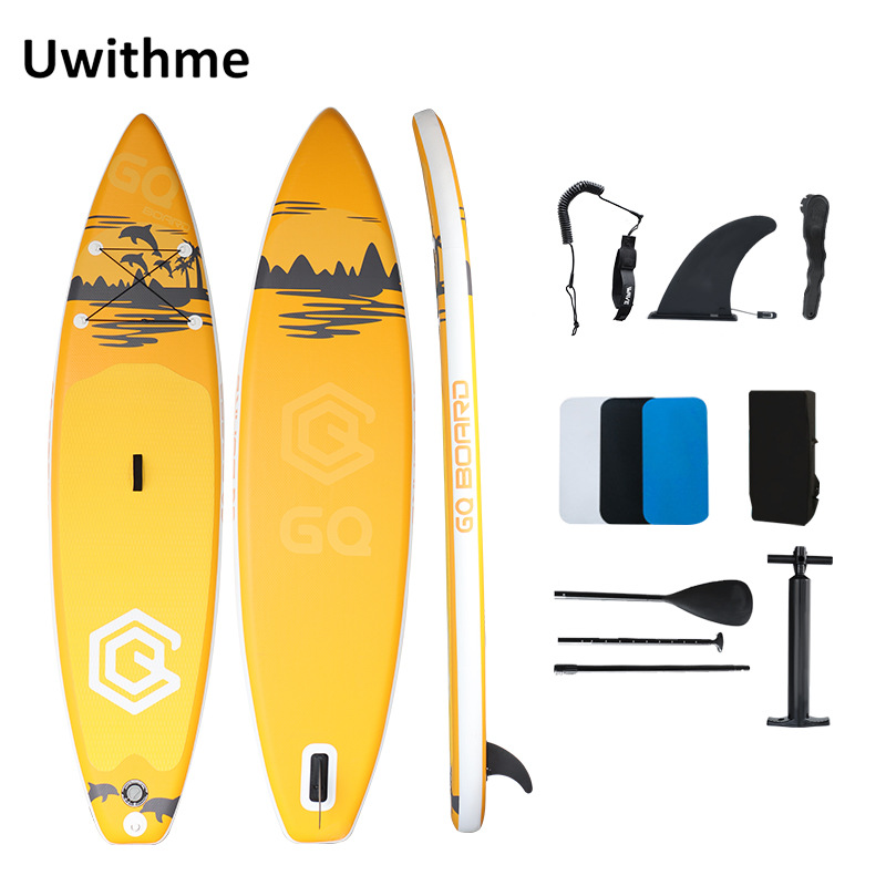 New inflatable paddle board SUP water ski standing paddle board outdoor surfboard double layer water racing board