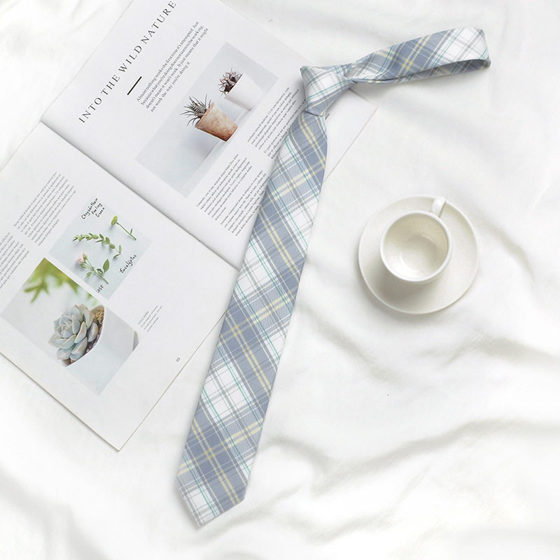 Picture of DK Hand Tie Lemon Sea Salt Original Japanese Uniform for Male and Female Students School Uniform College Style Plaid JK Factory Batch