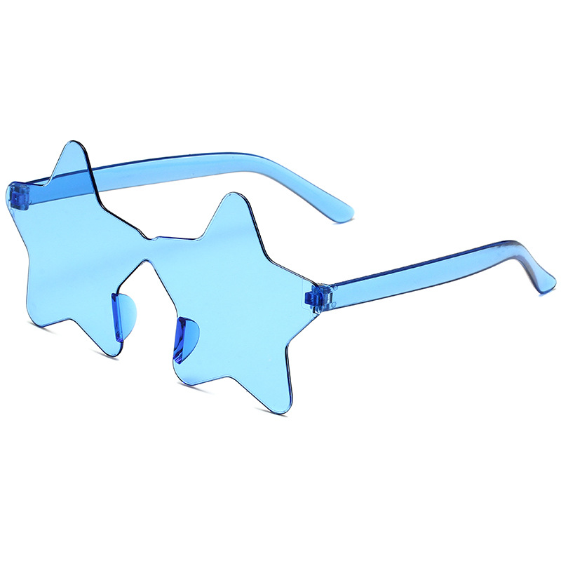 Picture of New fashion personality five-pointed star sunglasses cross-border frameless sunglasses trendy party funny beach sunglasses