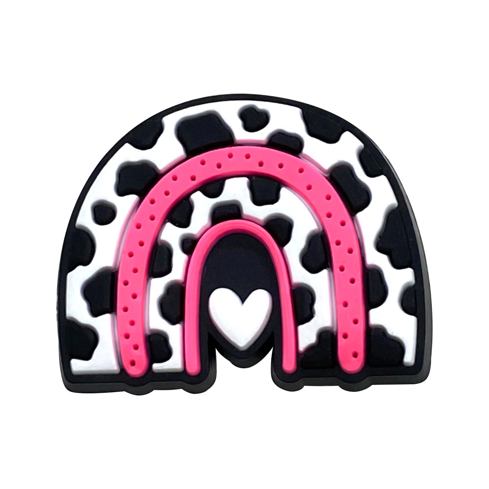 Picture of cartoon cow series hole shoes shoes flower accessories hole shoes diy accessories pvc plastic drop shoe buckle