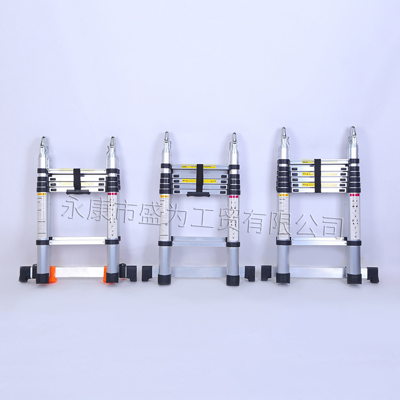 Picture of Factory Source Spot Aluminum Alloy Joint Telescopic Ladder Thickened Multifunctional Herringbone Ladder Dual-use Engineering Telescopic Ladder