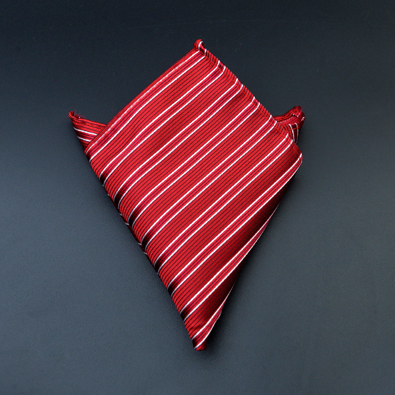 Picture of Men's shirt suit pocket towel polyester small square handkerchief spot wholesale red festive polyester silk