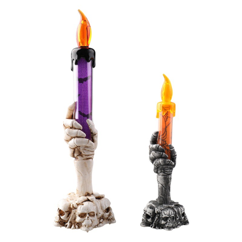 Picture of Cross-Border Halloween Digital Candle Light Led Ghost Hand Candle Decoration Night Light Candle Ornaments Decoration Supplies