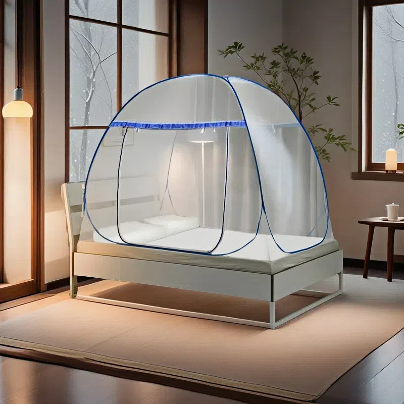 Picture of Yurt mosquito net installation-free foldable household 1.8M1.5M1.2M single door double door zipper foreign trade batch