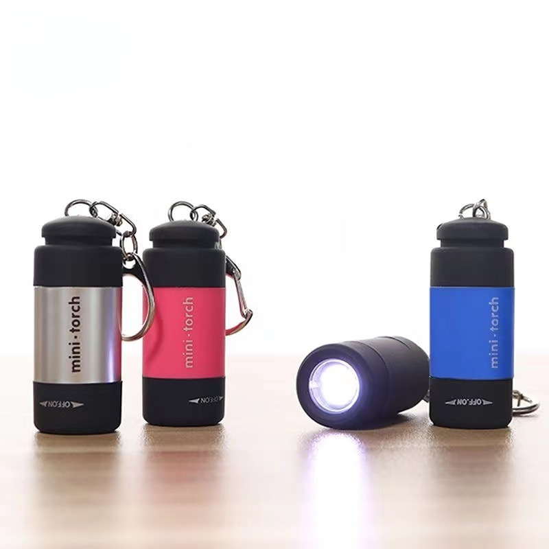 Mini Flashlight Led Pocket Strong Light USB Rechargeable Small Portable Home Student Outdoor Keychain Camping Style