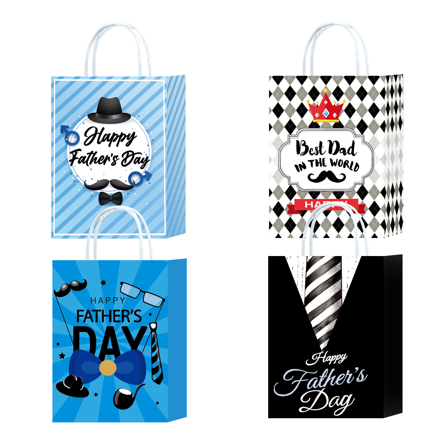 Amazon Gift Bag, Gift Handbag, High-End Party Creative Father's Day Theme Cartoon Gift Bag