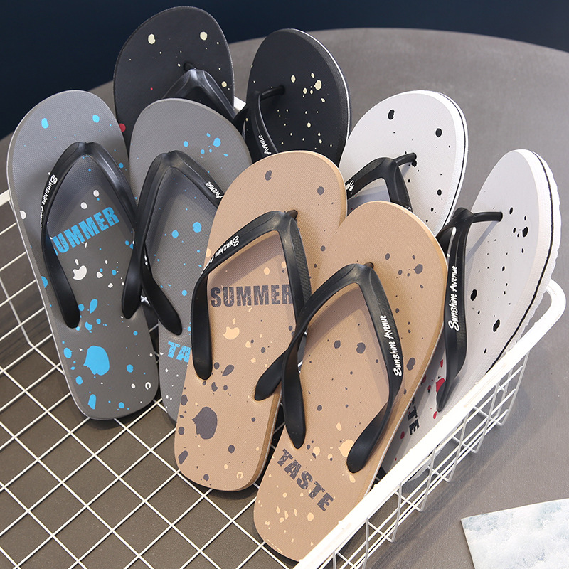 Jingchen Shoes Slippers Men's Summer Outer Wear Non-slip Thick Soft Bottom Wear-resistant Beach Fashion Outdoor Flip-flops for Men