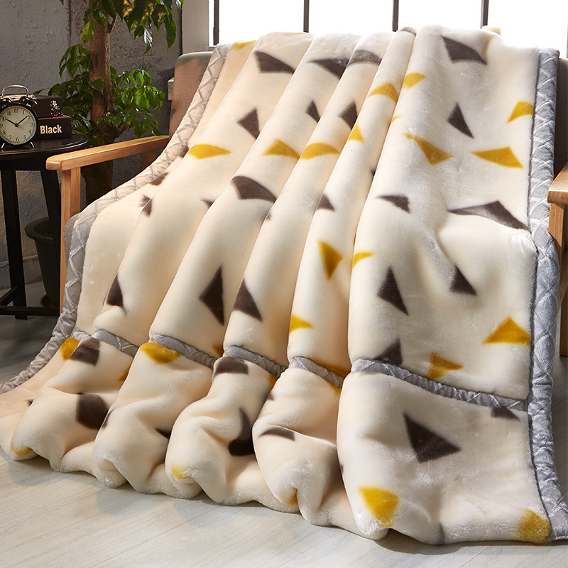 Picture of Thickened Raschel Blanket Factory Wholesale Winter Warm Blanket Flannel Cover Blanket Bed Sheet Double Layer Antistatic Cloud Blanket