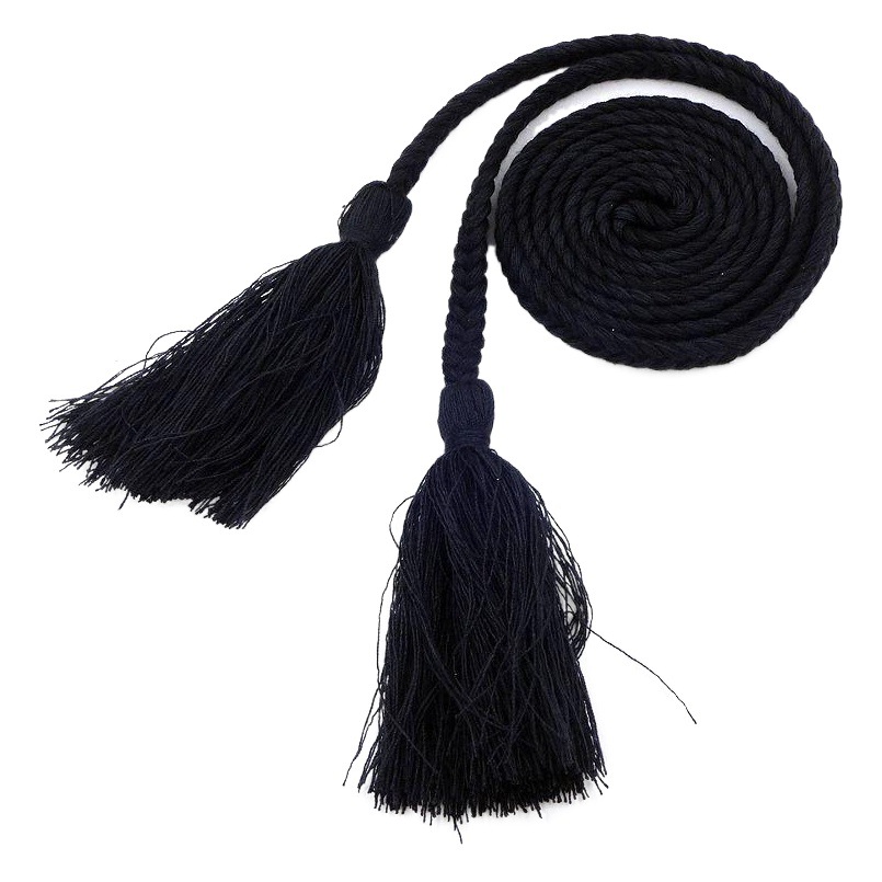 New Student Tassel Decorative Thin Rope Women's Casual Waist Chain Fashion Trousers Chain Cotton Rope Headwear