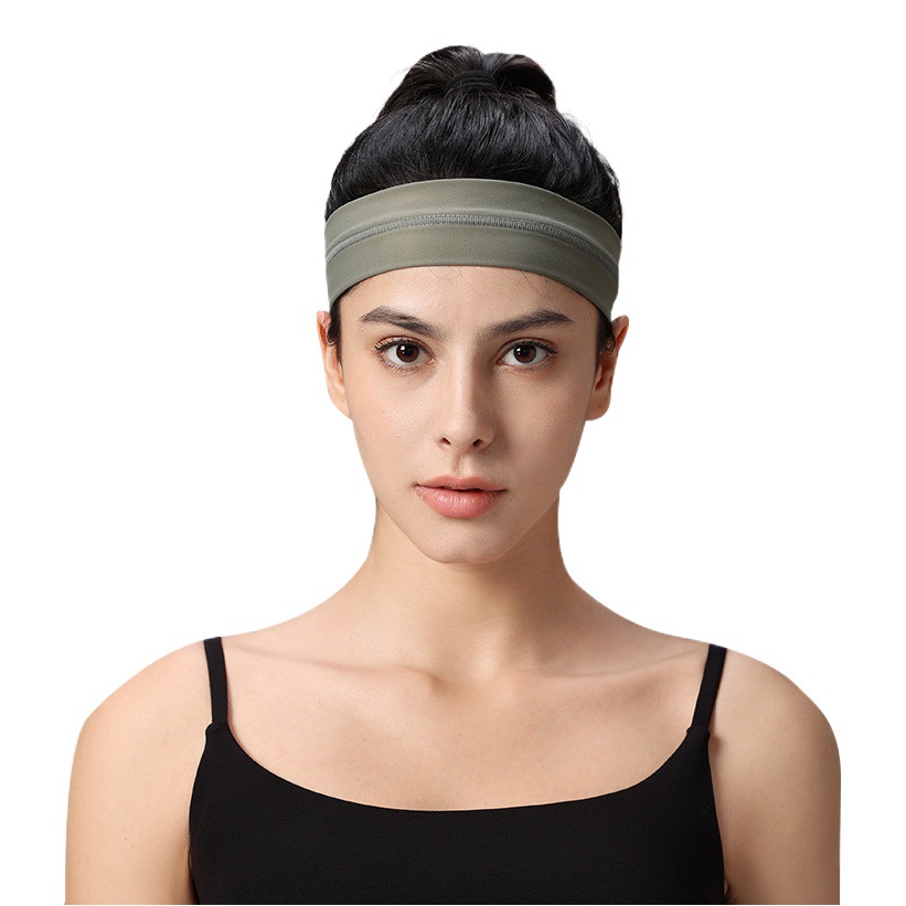 Sports Headband Solid Color Yoga Headscarf High Elastic Running Elastic Fitness Can Be Tied Portable Headband Breathable and Sweat-Wicking