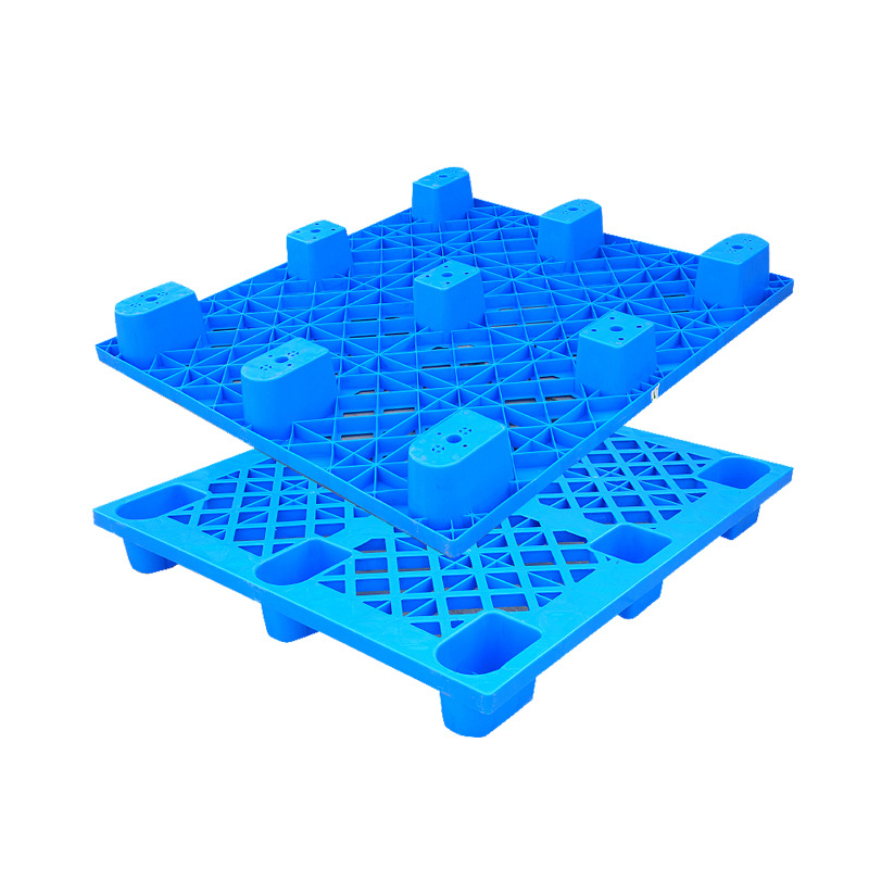 Picture of 1210 logistics pallet nine-legged plastic pallet thickened plastic pallet grid moisture-proof pad nine-legged Sichuan card board