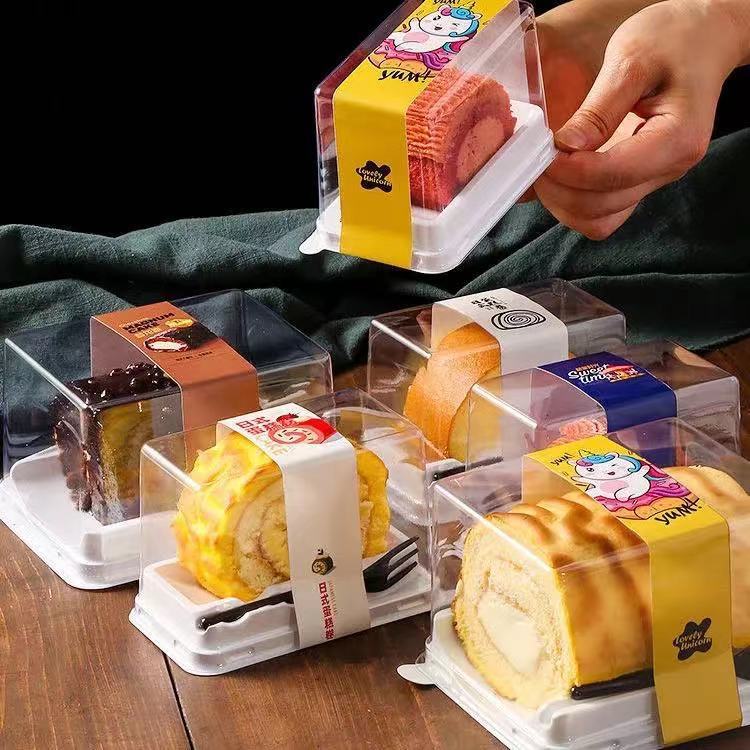 Japanese-Style Cake Box, Pastry Baking Packaging Box, Rectangular Box, Swiss Roll, Tiger Skin Roll Baking Packaging Special Gift Box