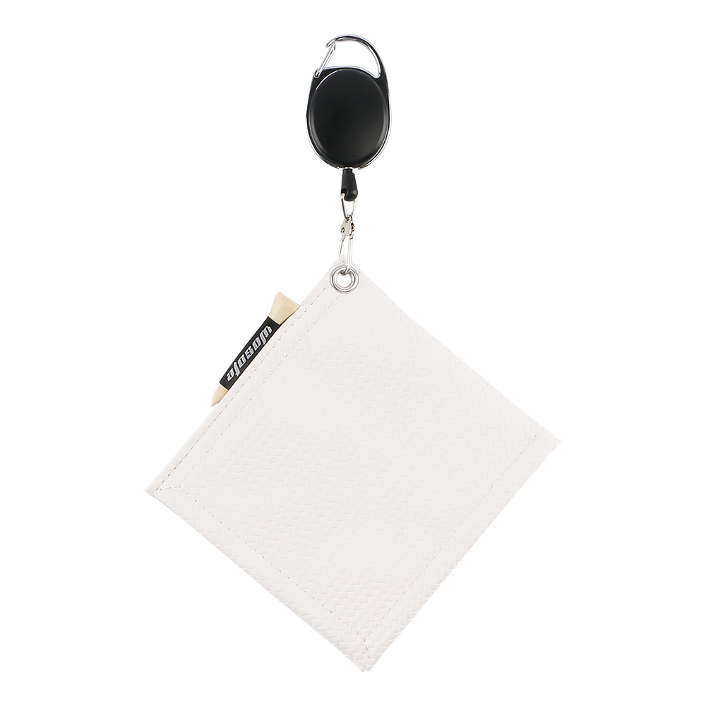 Picture of Cross-Border New Model Manufacturer Wholesale Pu Material Woven Pattern Retractable Rope Golf Ball Towel Golf Ball Cleaning Cloth
