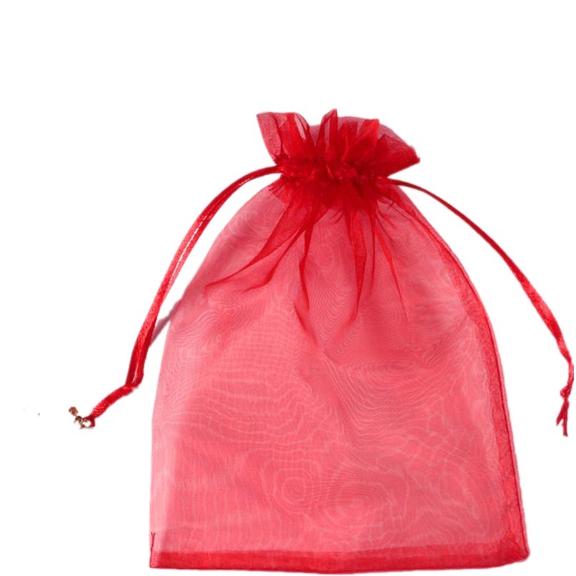 Picture of Plain beam gauze bag wholesale wedding candy bag spot small gift packaging mesh bag printing high density gauze