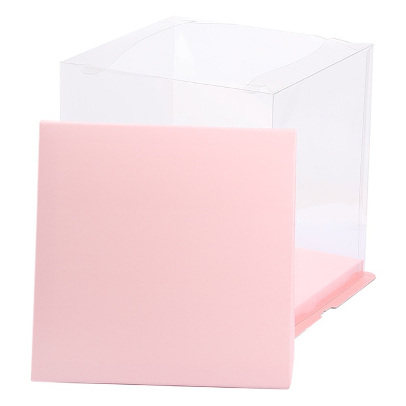 Transparent Cake Box with Heightened Birthday Cake Packaging Box 6 Inches 8 Inches 10inch 12inch Large Size Heightened Square