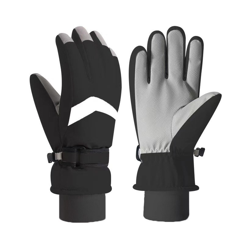 Picture of Adult Ski Gloves with Velvet Lining for Warmth, New Winter Cycling Outdoor Touch Screen Gloves for Men and Women, Factory Direct Sale