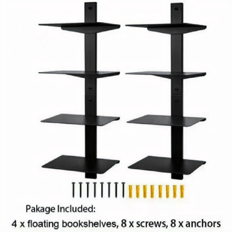 Creative Bookshelf Storage Rack Hanging Drag Iron Bracket Wall Storage Rack Living Room Dining Room Wall Flower Rack Wall Hanging