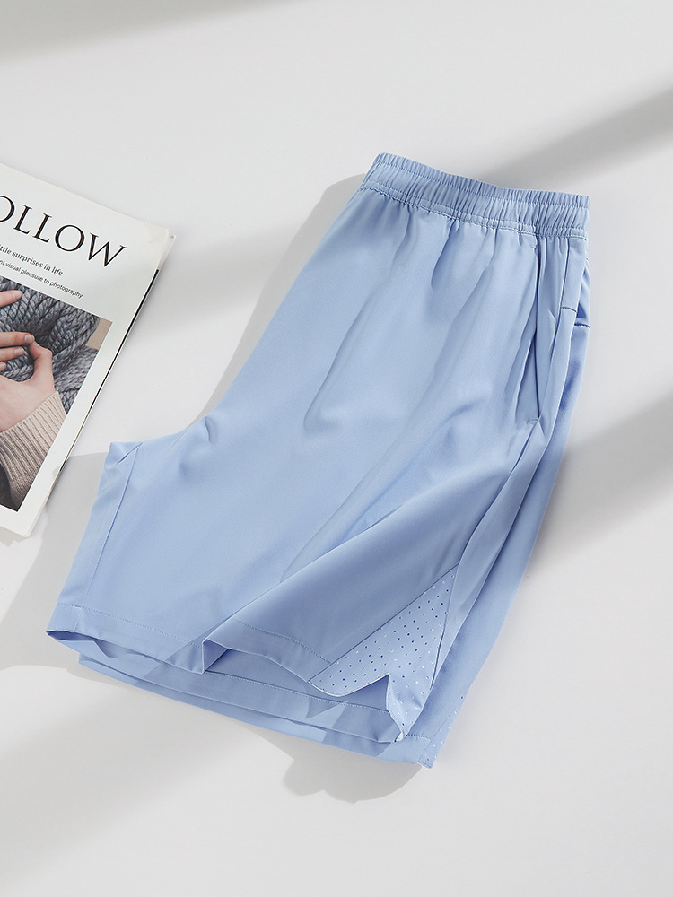 Ice Silk Casual Pants Men's Summer Thin Elastic Quick-drying Shorts Men's Short Pants Large Size Loose Sports Pants