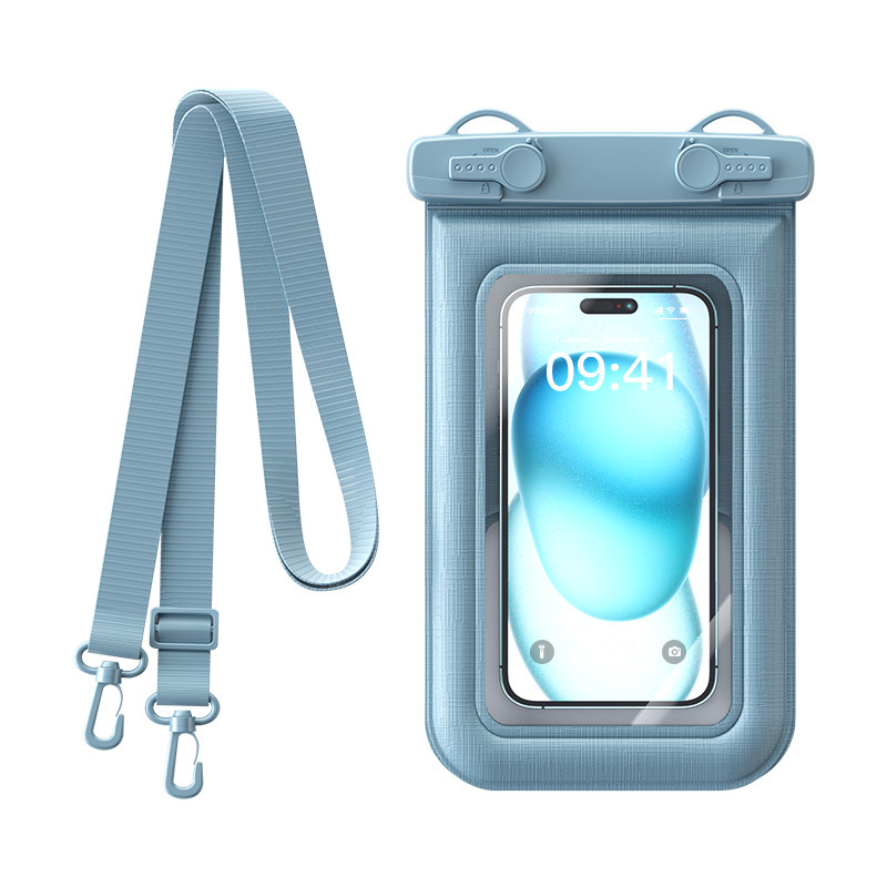Picture of Cross-border new mobile phone waterproof bag touch screen sponge floating can be slung large capacity ipx8 waterproof mobile phone case