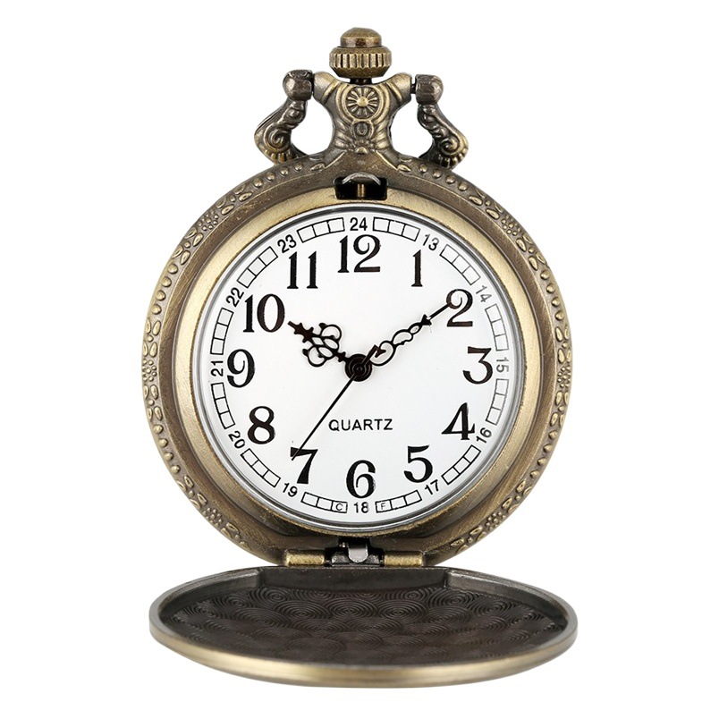 Factory wholesale creative animation peripheral fire shadow writing eyes necklace pocket watch male and female students gift hanging watch