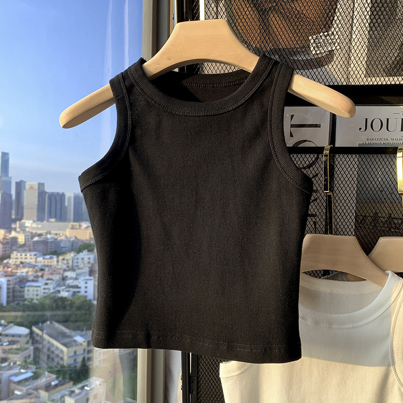 Picture of Foundation Threaded Camisole Women's Outer Wear Summer New Slim-fit Short Sleeveless T-shirt Inner Base Shirt Top