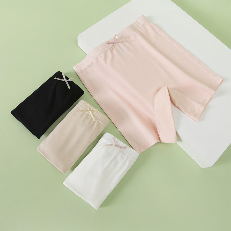 Picture of Girls' Safety Pants No Underwear Anti-running Light Children's Summer Thin Modal Two-in-One Shorts Non-hemmed Boxer