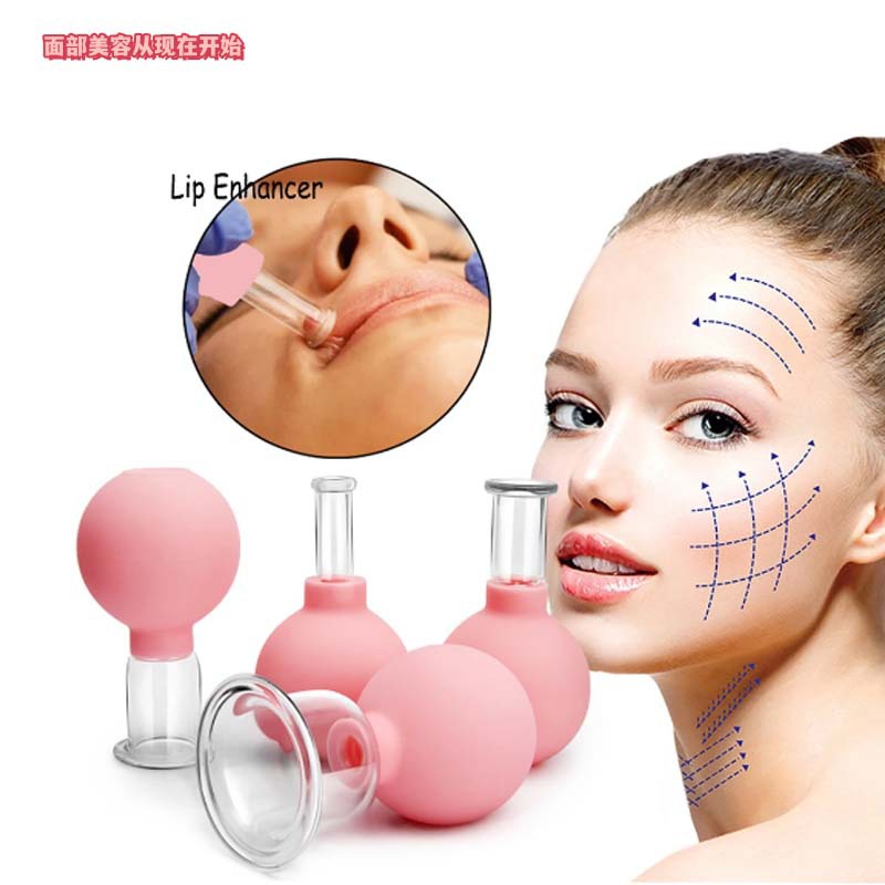 Vacuum silicone facial beauty jar household walking jar cup facial lifting cupping ball skin filling facial beauty cupping Cup