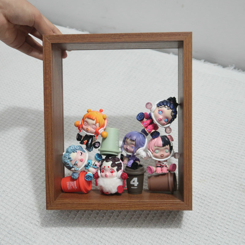 Picture of Double-Sided Transparent Hollow Photo Frame Wholesale Bubble Mart Blind Box Storage Three-Dimensional Display Table Display Box Picture Frame