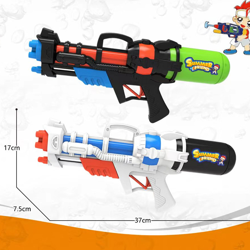 Picture of New children's water gun toy Net red double nozzle water gun pony dinosaur duck shark pull-out water gun