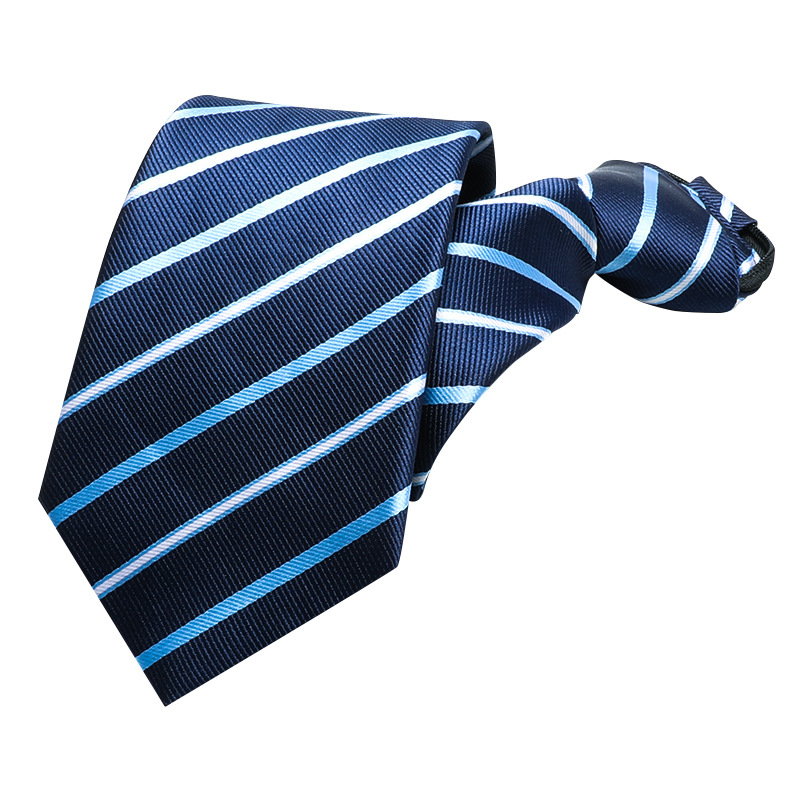 Picture of 2022 spring calm and generous striped tie polyester business workplace party tie men