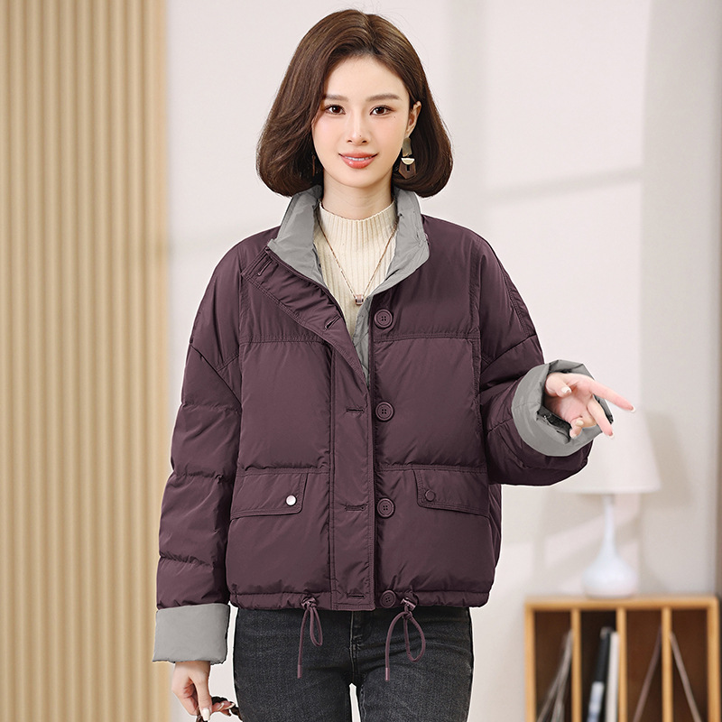 Picture of Thickened Down Jacket Women's Short 2024 New Style Mother's Fashionable Western Style Loose White Duck Down Warm Jacket