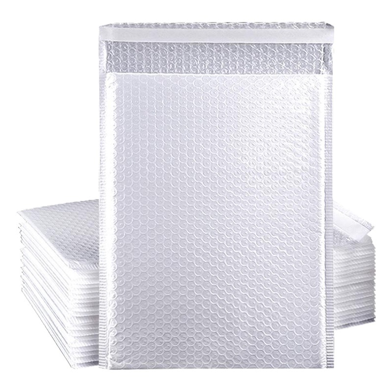 Compound Pearlescent Film Bubble Bag White Bubble Bag Packaging Bag Clothing Express Bag Thickened Shockproof Bubble Envelope Bag