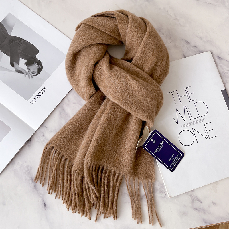 Picture of 2025 New Autumn and Winter Warm Scarf Women's Easiest for Match Long Pure Wool Scarf Men's Couple Style Spot Wholesale