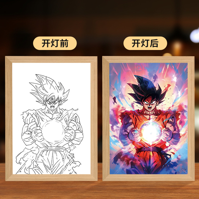 Picture of Carefully Selected Dragon Ball Carrot Goku Lighting Painting Vegeta Super Saiyan Creative Atmosphere Light Ornaments