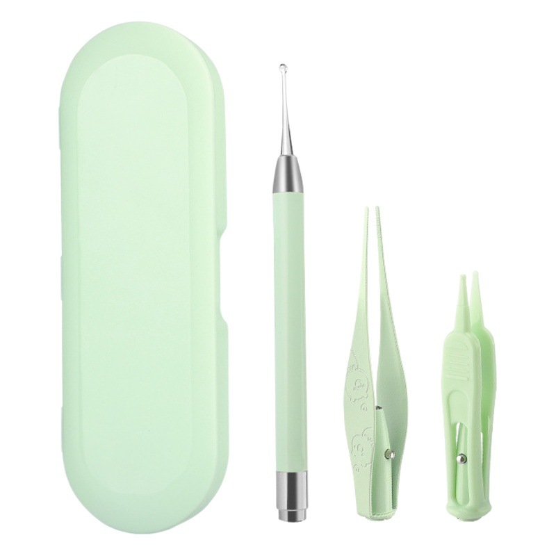 Spot Wholesale Ear Digging Children's Ear Scoop Visual Charging Ear Scoop Set Ear Picking Tool Ear Picking Luminous Ear Scoop