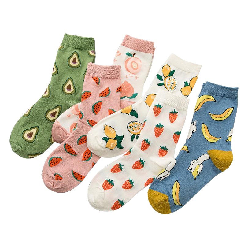 2020 spring and summer new socks Japanese cotton fruit women's socks series ladies socks cross-border tide socks wholesale