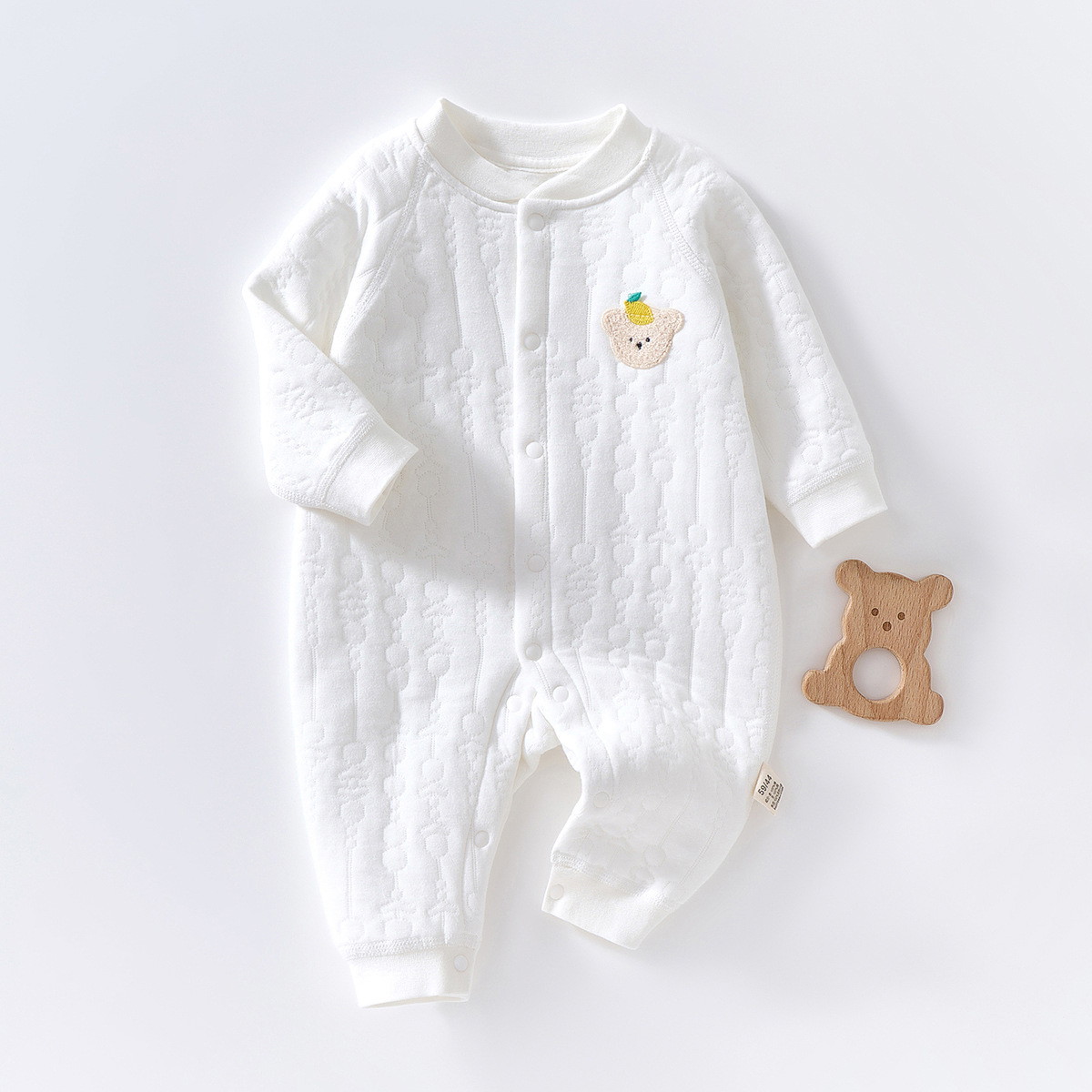 Picture of Baby Jumpsuit winter warm long-sleeved romper autumn and winter bottoming warm clothes newborn baby clothes winter pajamas