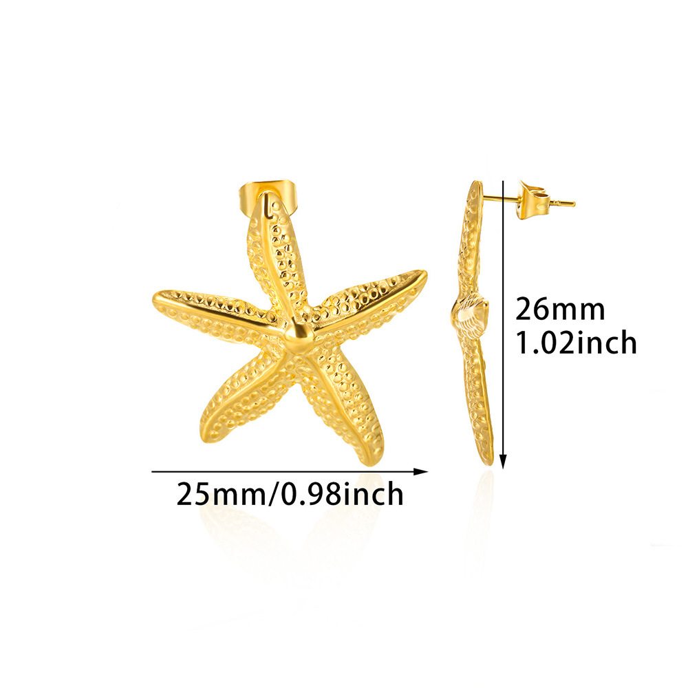 Picture of Cross-border new ins style fashion imitation pearl earrings 18K gold stainless steel earrings women's light luxury titanium steel petal earrings