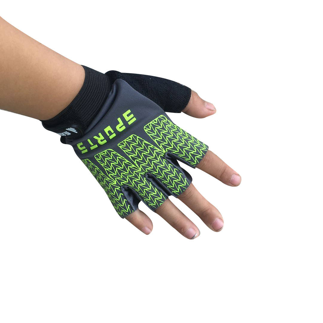 Picture of Children's Half-Finger Gloves Bicycle for Middle-large Children Unisex Autumn Non-slip Outdoor Balance Mountain Bike Riding Style