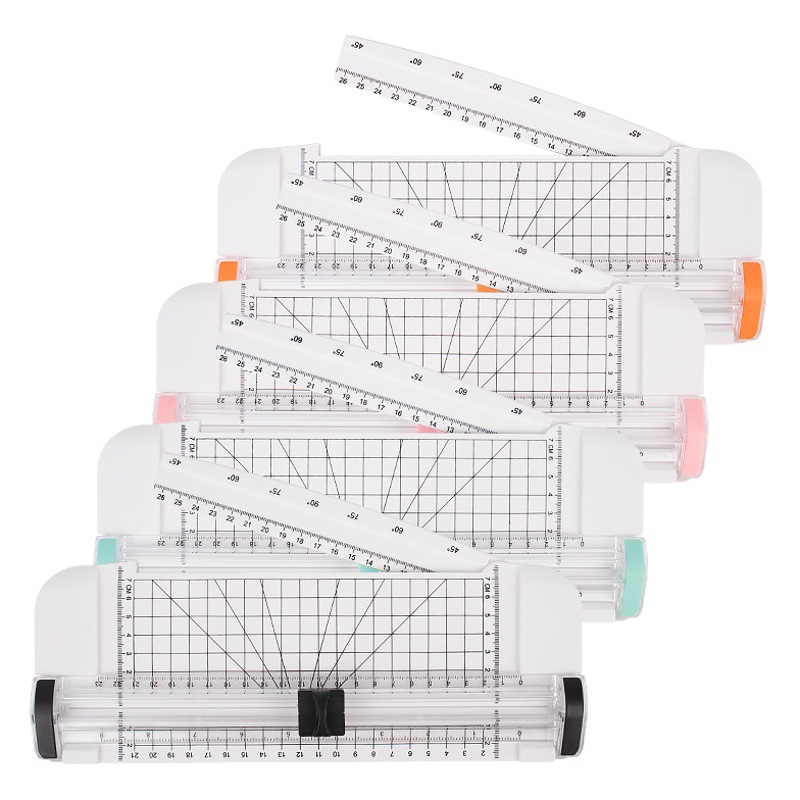 Manufacturer Wholesale Cross-Border Supply A5 Size Paper Cutter Plastic Base Paper Cutter Portable Sliding Paper Cutter