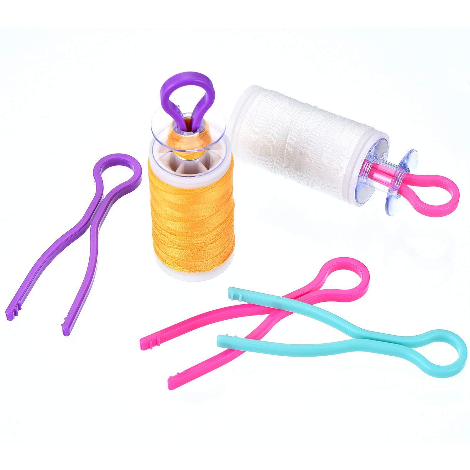 Picture of Bobbin Clip Quality Plastic Bobbin Sewing Thread Clip to Prevent Thread from Falling Off Colorful Mixed Colorful Fixed Colorful Packaging