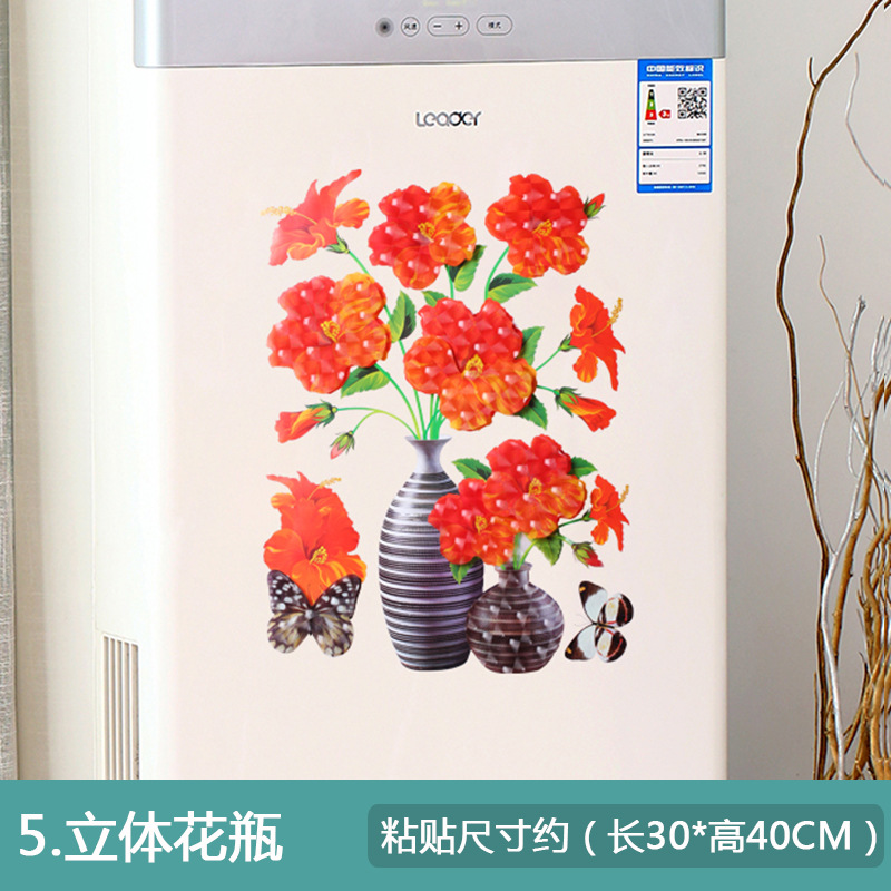 Picture of 3D Stereo Artificial Vase Bedroom Room Wall Stereo Hot Stamping Decorative Wall Stickers Amazon Export Wholesale